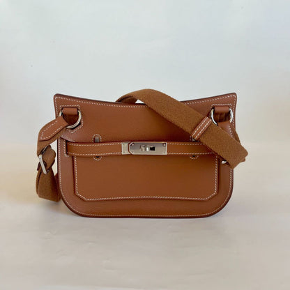 Hermès Evercolor Mini Jypsiere Gold Crossbody Bag