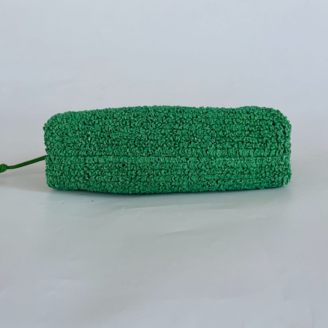 Bottega Veneta Mini Curly Raffia Pouch Clutch Bag