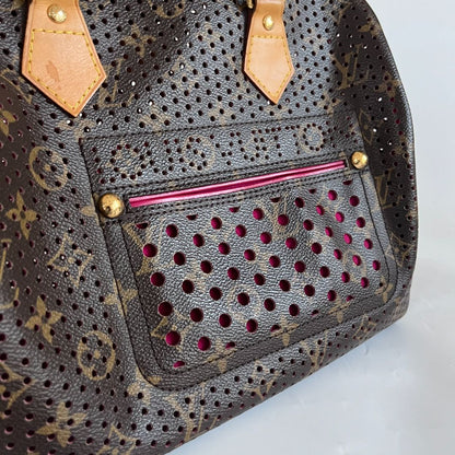 Louis Vuitton Fuscia Monogram Perforated Canvas Limited Edition Speedy 30 Bag