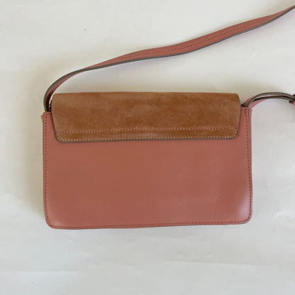 Chloe Pink Leather and Suede Small Faye Shoulder Bag
