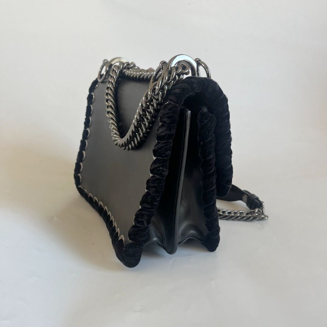 Fendi Kan I Bag Embellished Whipstitch Leather Small