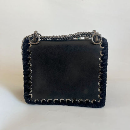 Fendi Kan I Bag Embellished Whipstitch Leather Small