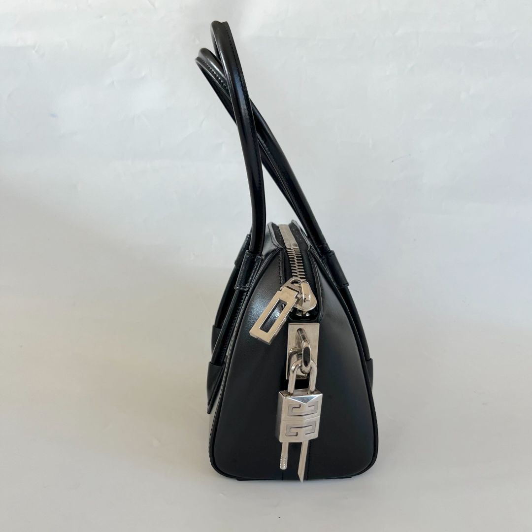 Givenchy Black Mini Antigona Lock Handbag