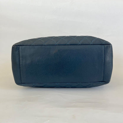 Chanel Blue Quilted Caviar Leather GST, PM Tote