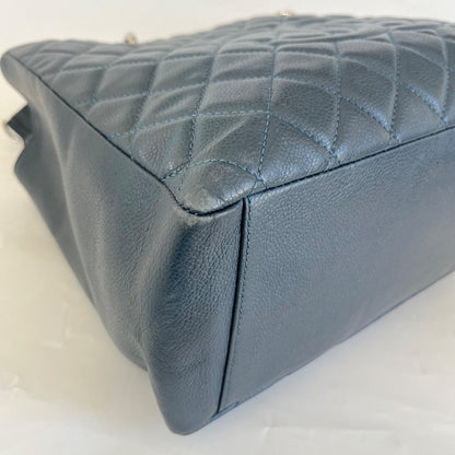 Chanel Blue Quilted Caviar Leather GST, PM Tote