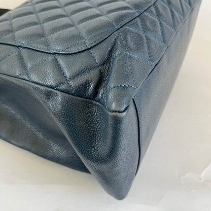 Chanel Blue Quilted Caviar Leather GST, PM Tote