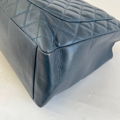 Chanel Blue Quilted Caviar Leather GST, PM Tote