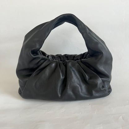 Bottega Veneta black leather The Shoulder Pouch bag