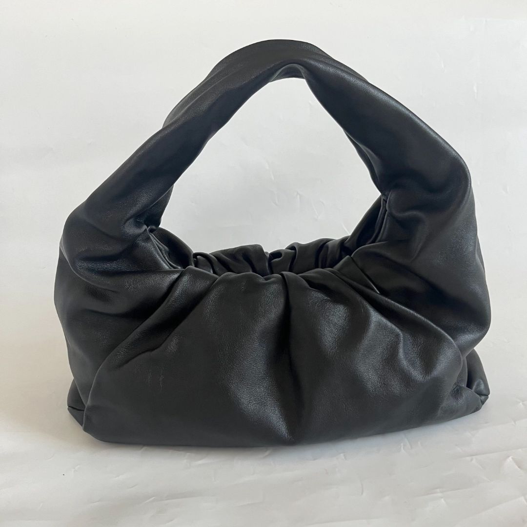Bottega Veneta black leather The Shoulder Pouch bag