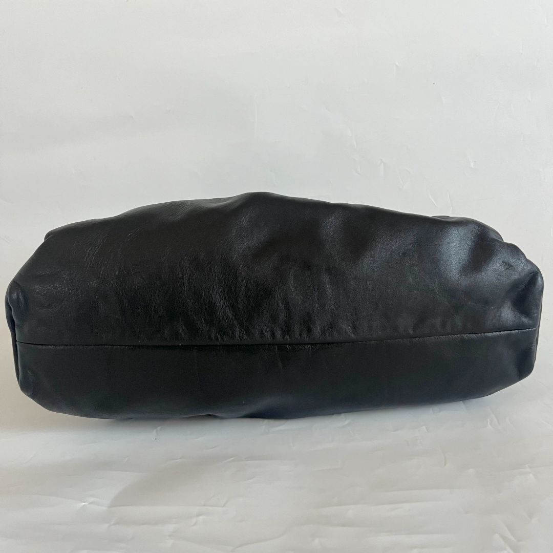 Bottega Veneta black leather The Shoulder Pouch bag