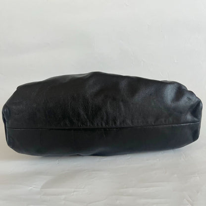 Bottega Veneta black leather The Shoulder Pouch bag