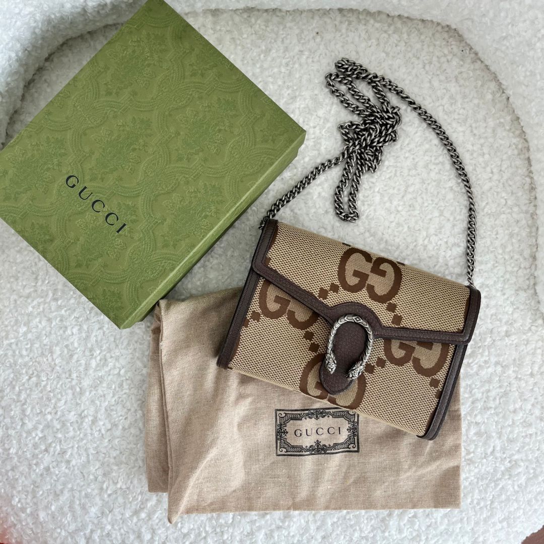 Gucci Jumbo GG Dionysus Chain Shoulder Bag