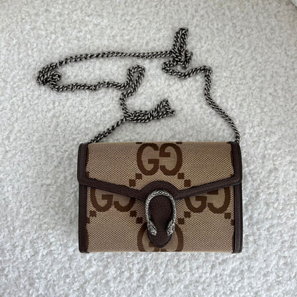 Gucci Jumbo GG Dionysus Chain Shoulder Bag