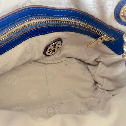 Tory Burch Blue Leather Camera Crossbody Bag