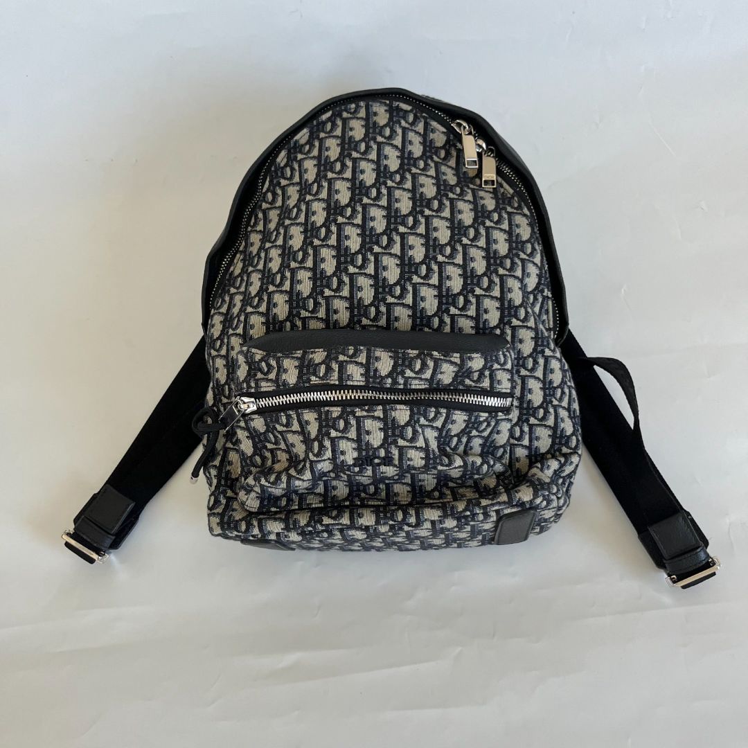 Dior Grey Oblique Rider Backpack
