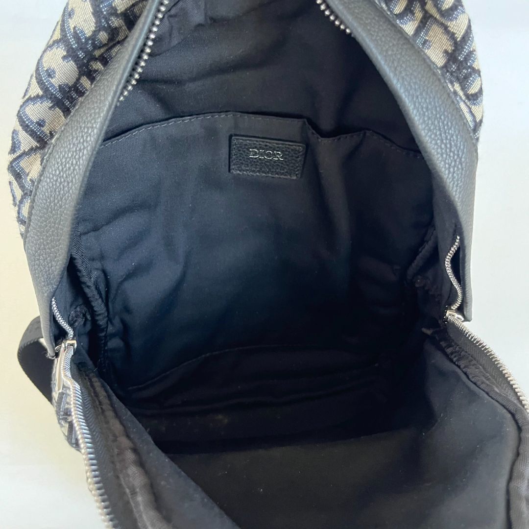 Dior Grey Oblique Rider Backpack