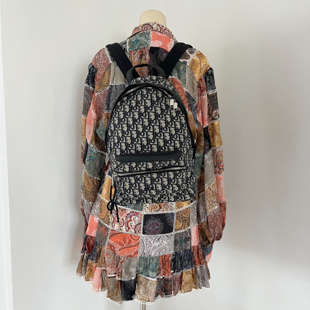 Dior Grey Oblique Rider Backpack