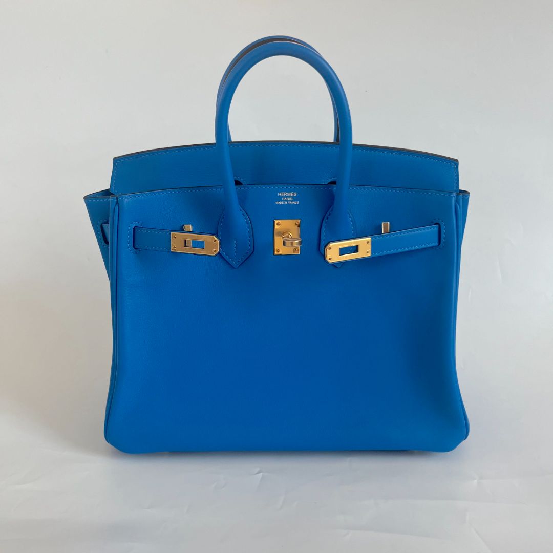 Hermès Bleu Royal 25 Birkin Swift Leather Bag