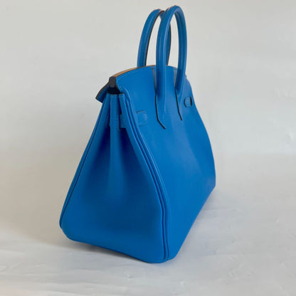 Hermès Bleu Royal 25 Birkin Swift Leather Bag