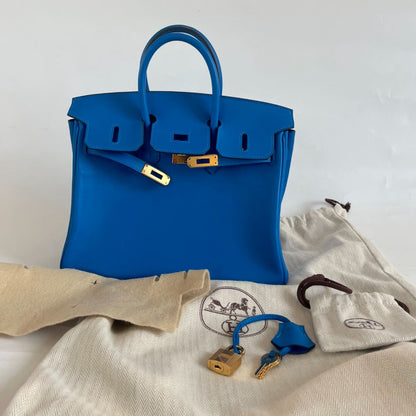 Hermès Bleu Royal 25 Birkin Swift Leather Bag