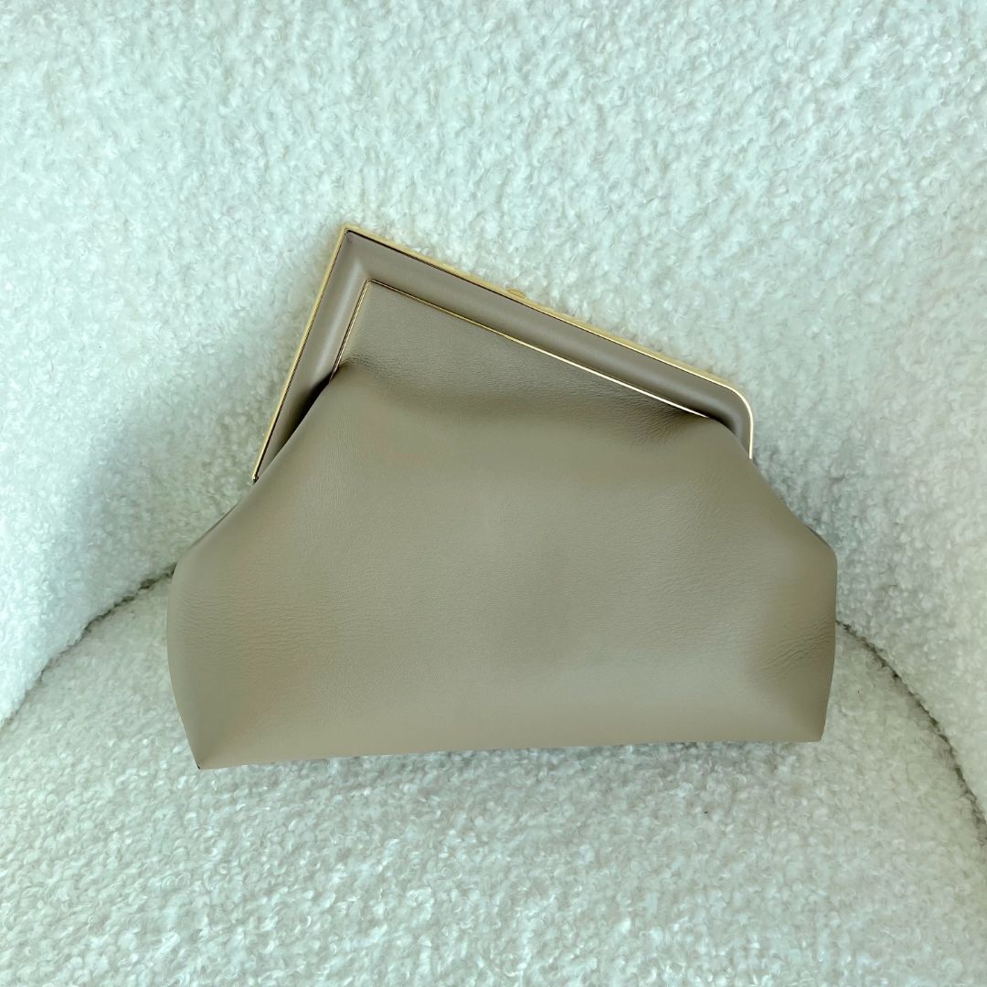 Fendi First Logo Detailed Medium Clutch Bag