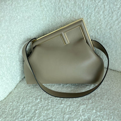 Fendi First Logo Detailed Medium Clutch Bag