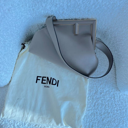 Fendi First Logo Detailed Medium Clutch Bag