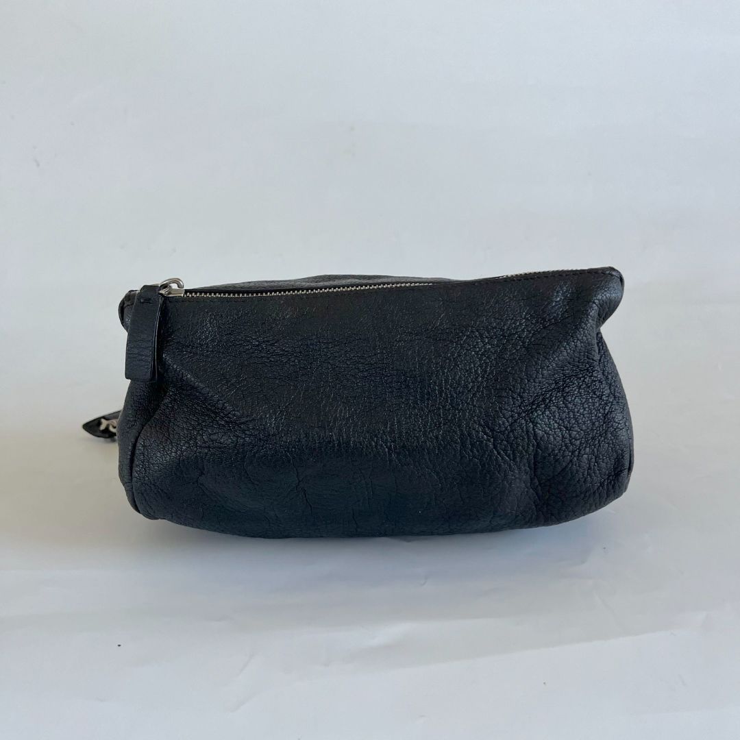 Givenchy Black Textured Leather Mini Pandora Box Bag