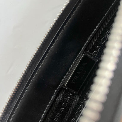 Prada black zip pouch