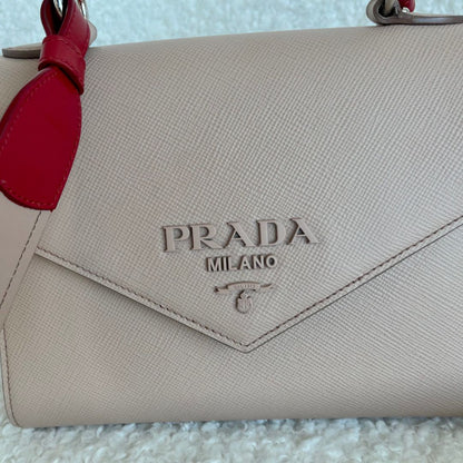Prada Sand Beige Prada Monochrome Saffiano Crossbody bag