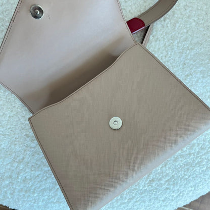 Prada Sand Beige Prada Monochrome Saffiano Crossbody bag