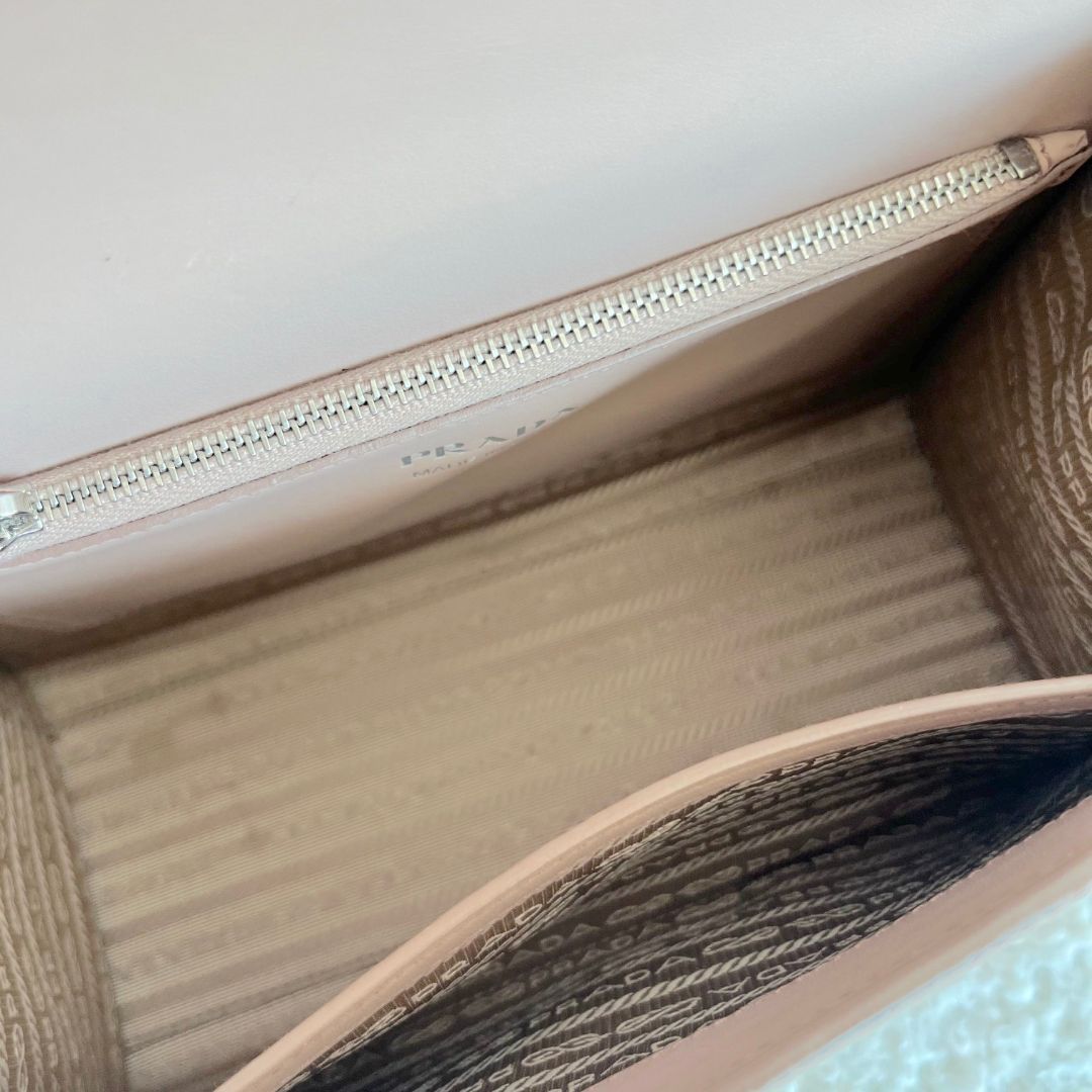 Prada Sand Beige Prada Monochrome Saffiano Crossbody bag