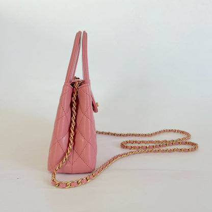 Chanel Pink Leather Kelly Shopping Bag