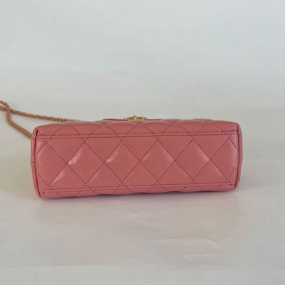 Chanel Pink Leather Kelly Shopping Bag