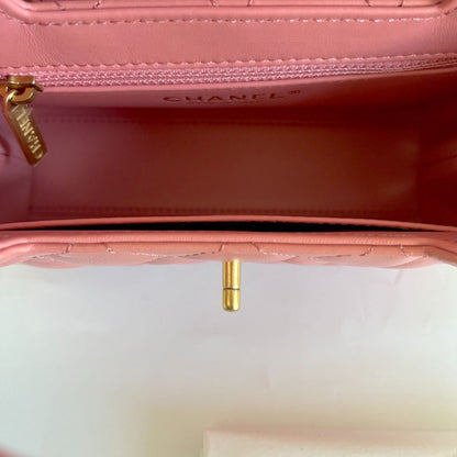 Chanel Pink Leather Kelly Shopping Bag