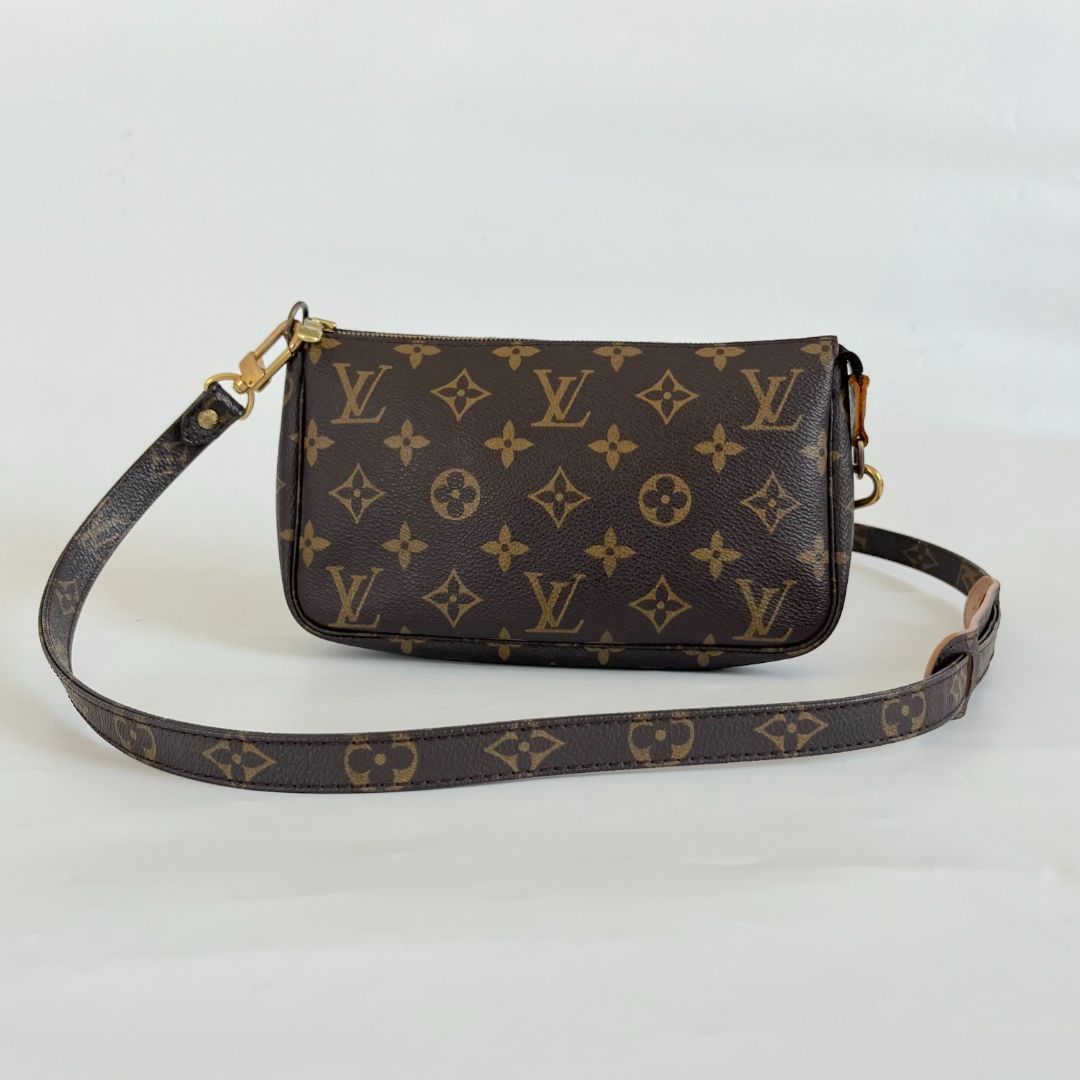 Lous Vuitton brown monogram canvas pochette