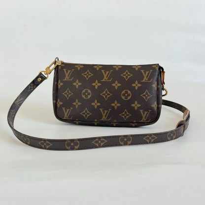 Lous Vuitton brown monogram canvas pochette