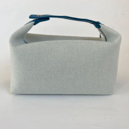 Hermès Bride-a-Brac Toile cotton Bleu Nattier Lare GM Bag