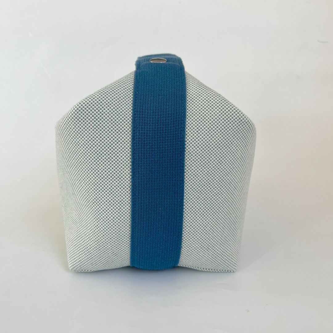 Hermès Bride-a-Brac Toile cotton Bleu Nattier Lare GM Bag