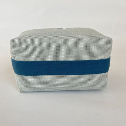 Hermès Bride-a-Brac Toile cotton Bleu Nattier Lare GM Bag