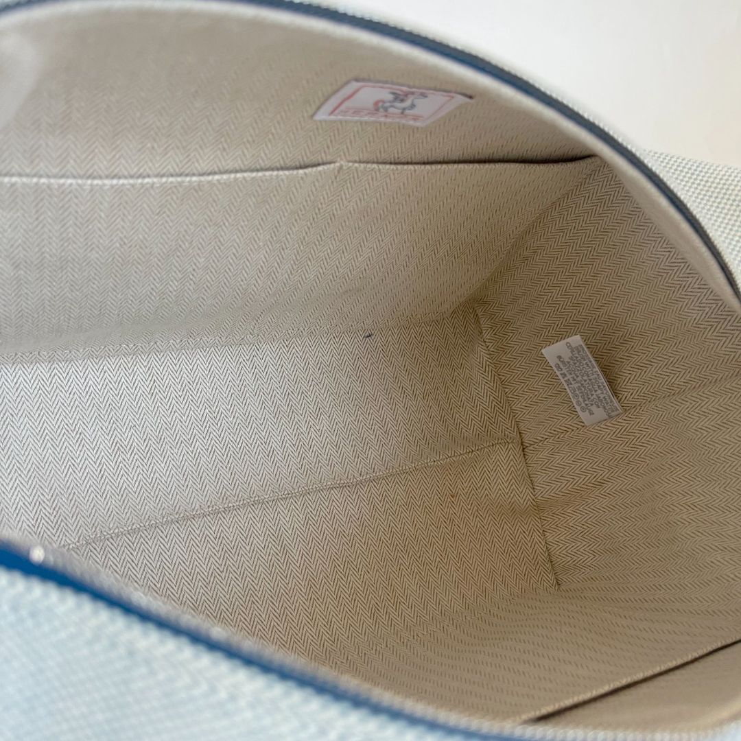 Hermès Bride-a-Brac Toile cotton Bleu Nattier Lare GM Bag