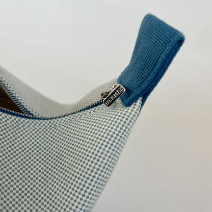Hermès Bride-a-Brac Toile cotton Bleu Nattier Lare GM Bag