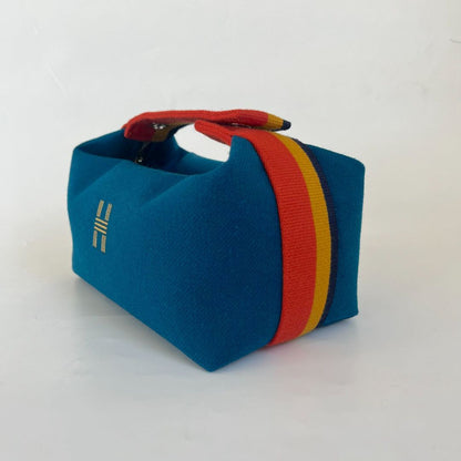 Hermès Bride-a-brac Wool Rocabar Blue Paon PM