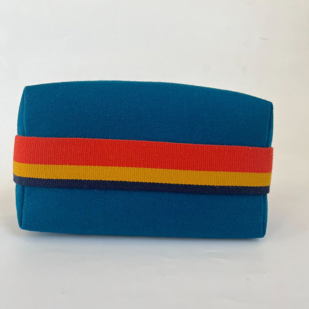 Hermès Bride-a-brac Wool Rocabar Blue Paon PM