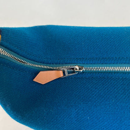 Hermès Bride-a-brac Wool Rocabar Blue Paon PM