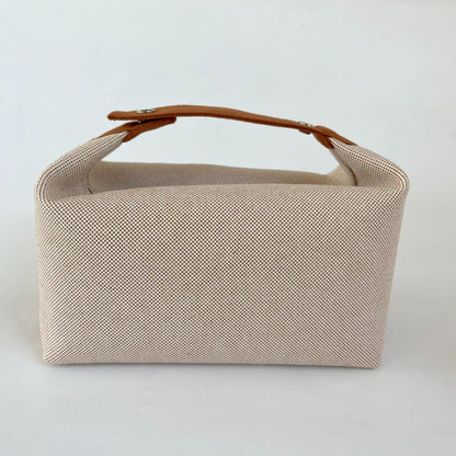 Hermès Bride-a-Brac GM Toile H cotton Natural  pouch hand bag