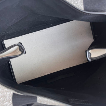 Balenciaga Navy Cabas Small Bag in Organic Cotton Canvas