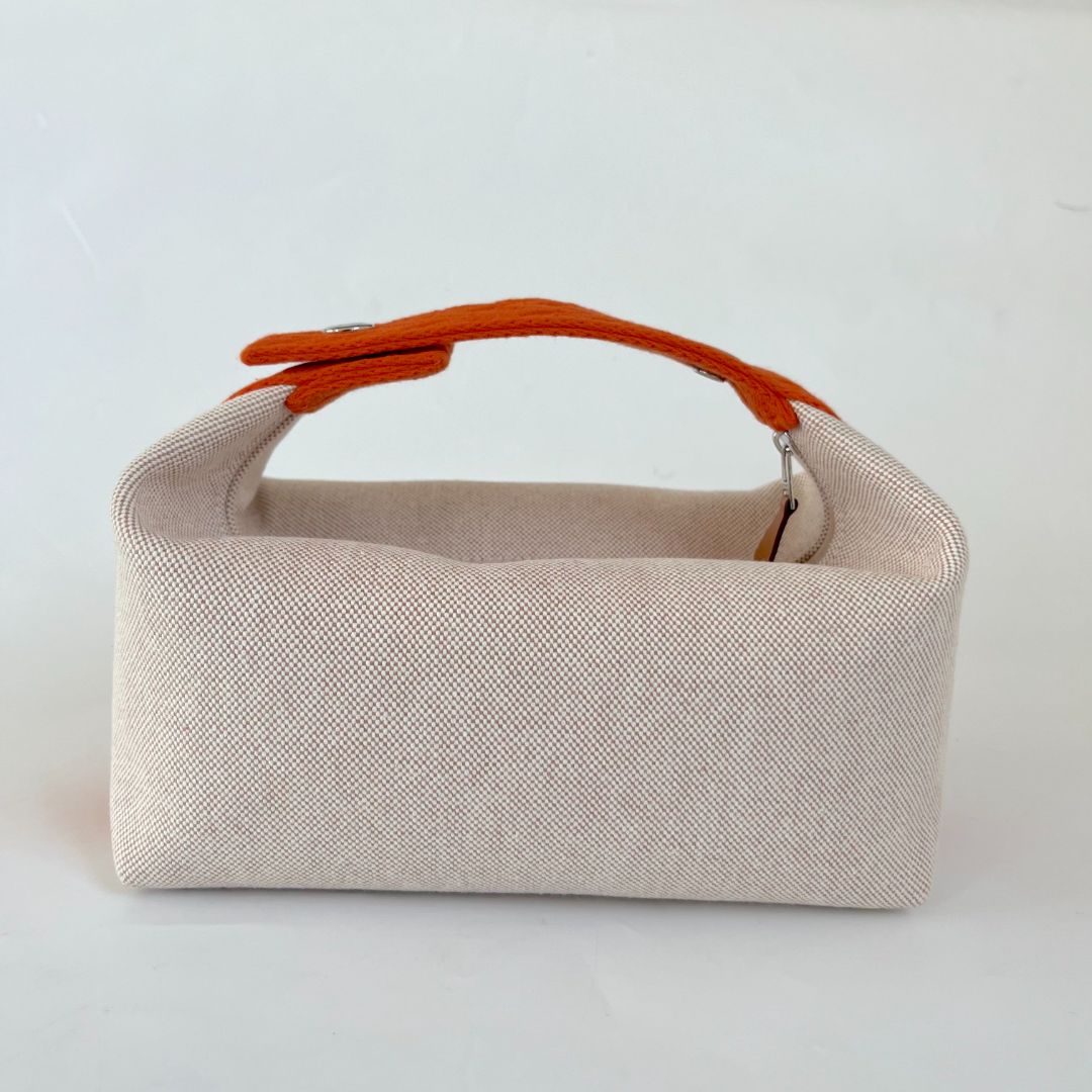 Hermes Trousse de Toilette Bride a Brac Small Model Natural / Orange PM Bag