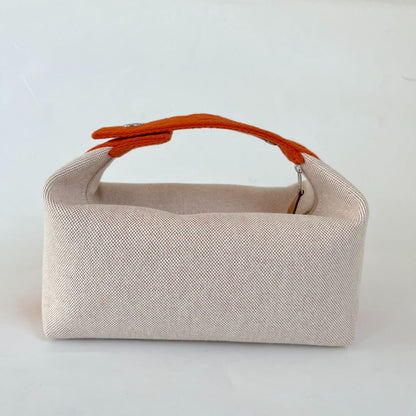 Hermes Trousse de Toilette Bride a Brac Small Model Natural / Orange PM Bag