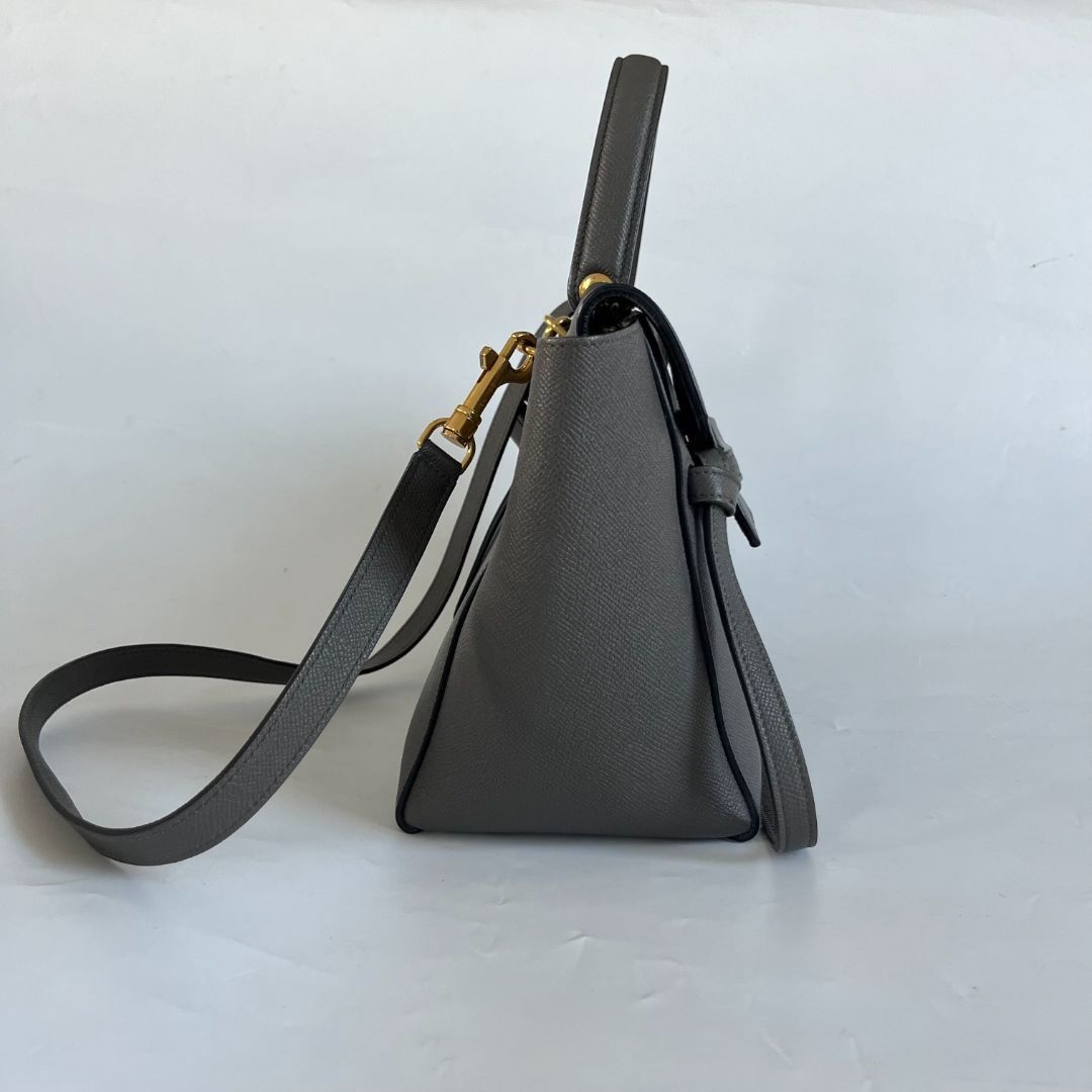 Celine Micro Grey Leather Belt Bag
